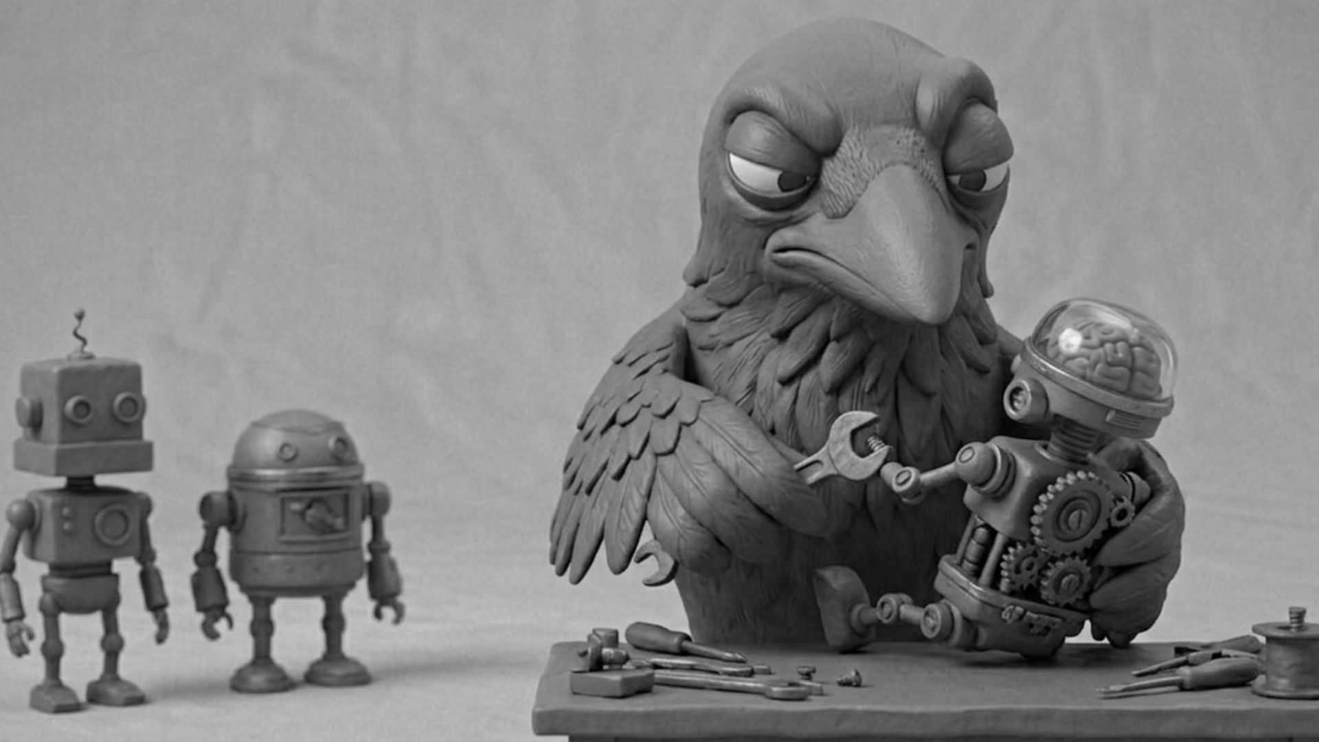Jake the raven managing AI agents that automate business workflows and repetitive operational tasks