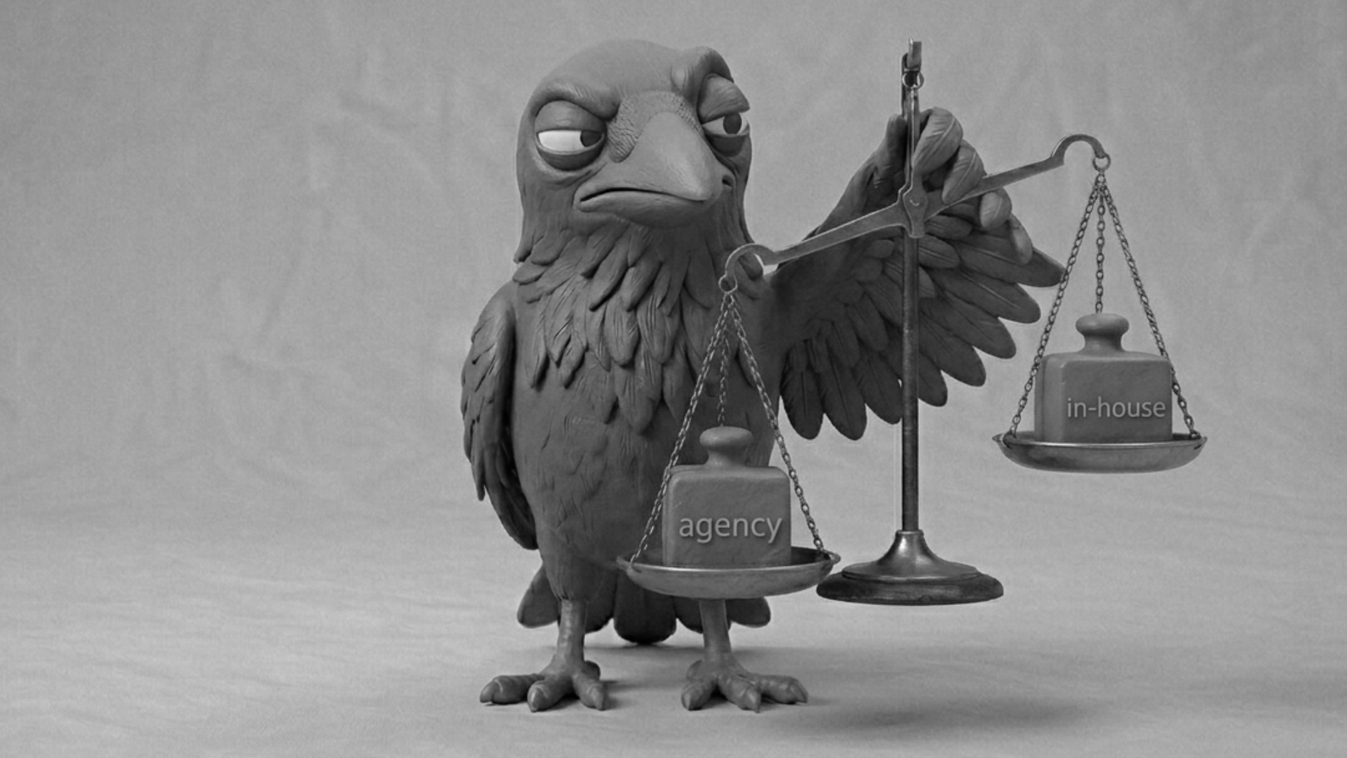 Jake the raven comparing a digital marketing agency and an in-house marketing team for business growth